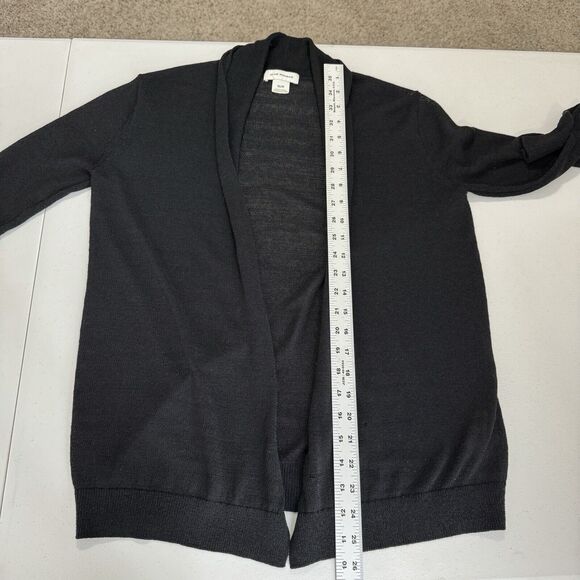 Club Monaco Womens Sweater XS Black Cardigan Open Knit Minimalist Old Money - Picture 6 of 13